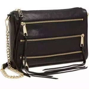 Rebecca Minkoff 5 Zip Mini Crossbody Black